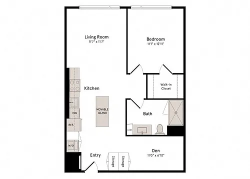 Floor plan 1D.1 W/ DEN
