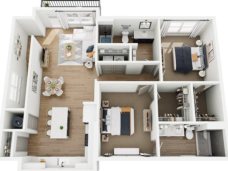 B3 floor plan The Parker