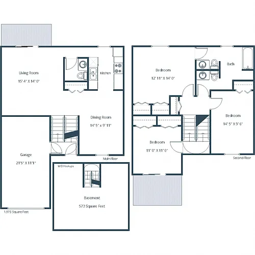 Floor plan Townhome 315B