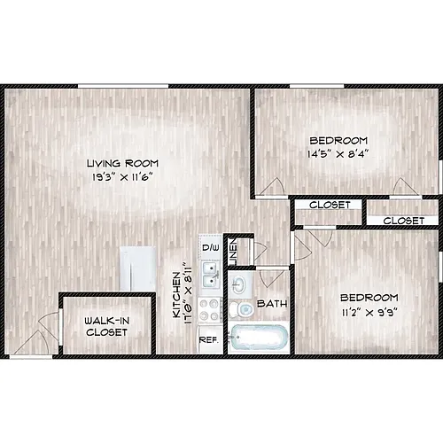 Floor plan Two Bedroom
