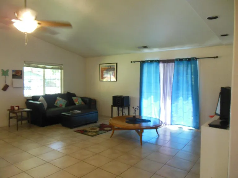 Tile flooring throughout.