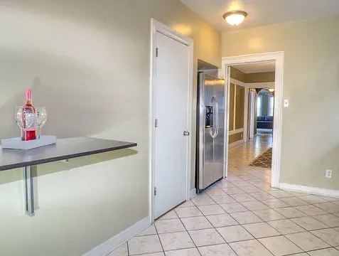 Kitchen (side table currently attached to wall)
