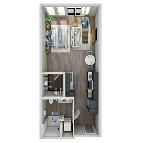 Floor plan Studio - MFTE - F