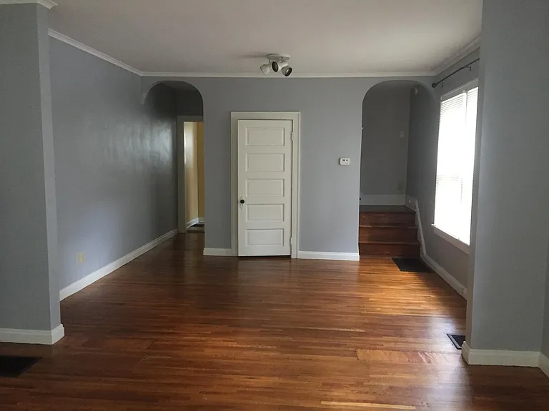 repainted gentle gray with white trim