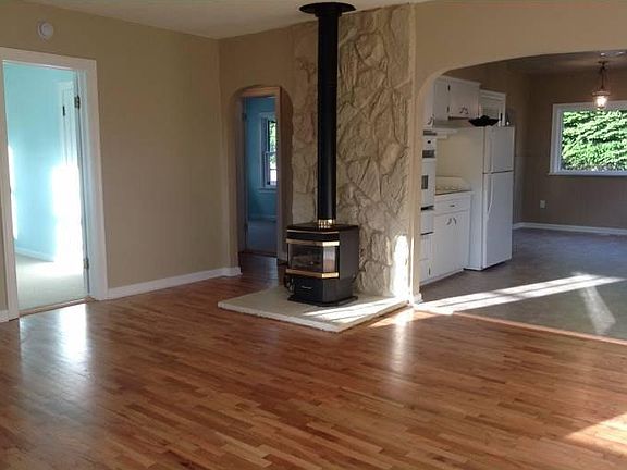 Gas stove in living area