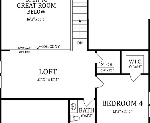 Opt. Second Floor Plan