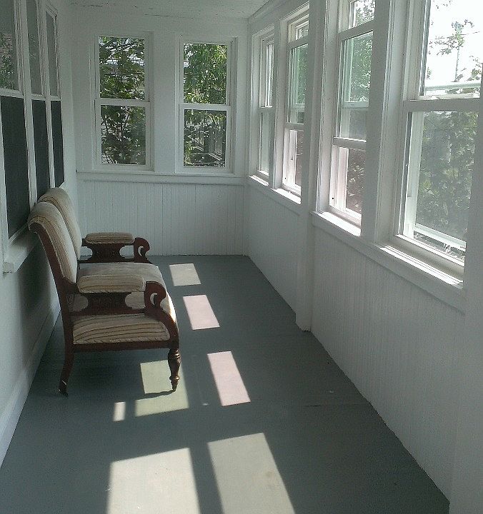 sunny front porch-views of blue hills