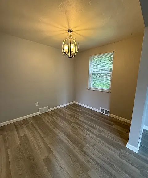 Dining area with a serene and private nature view!
