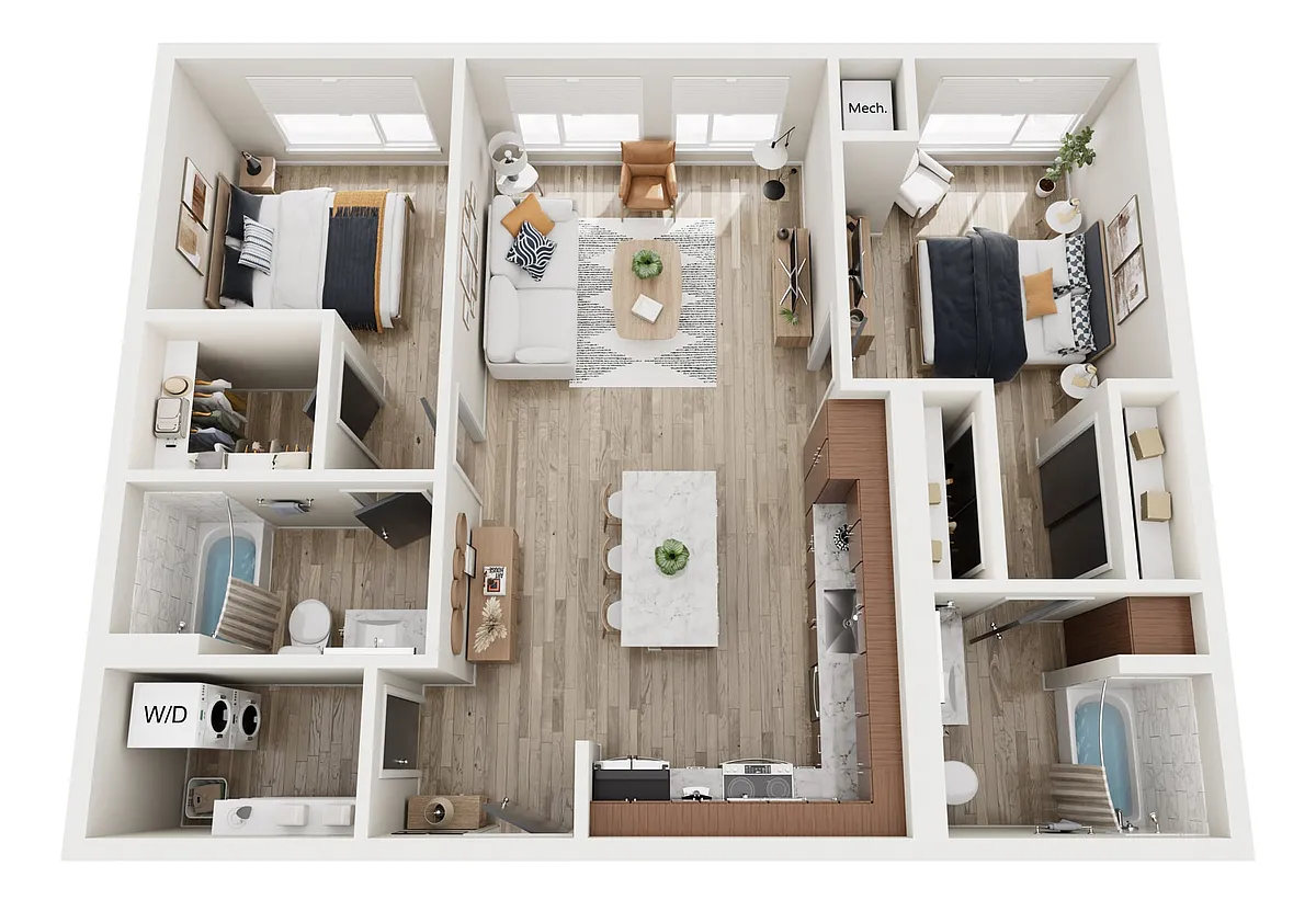 Floor plan B13 Two Bedroom
