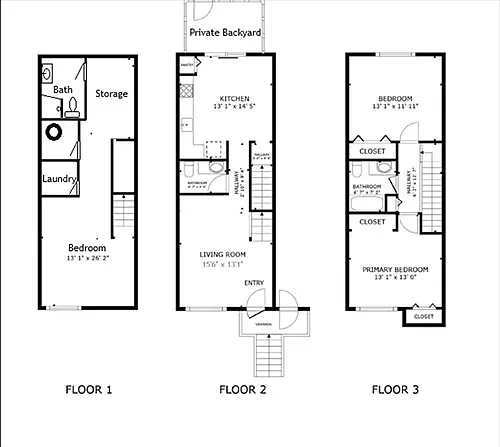 Floor plan Townhome - Full Basement