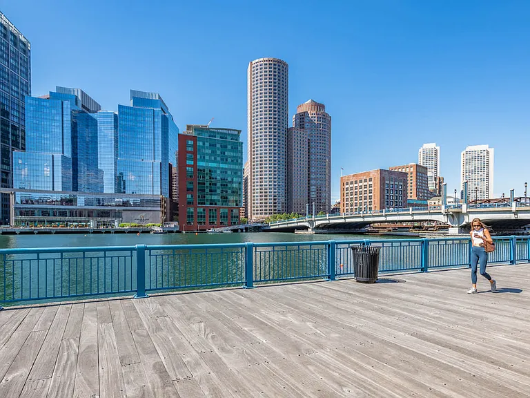 Enjoy the crisp air and explore the Boston Harbor Walk.