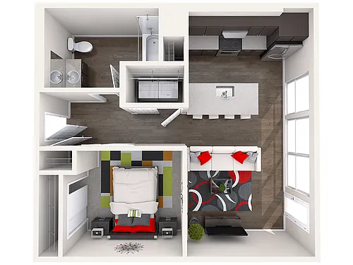 Floor plan A6 (0x1) ADA