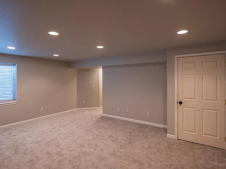 Flex room in the basement for use as a legal bedroom, office space or recreation room