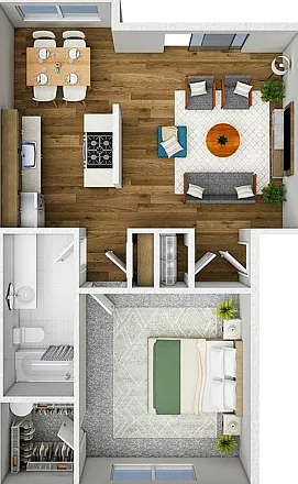One bed one bathroom One bed one bathroom