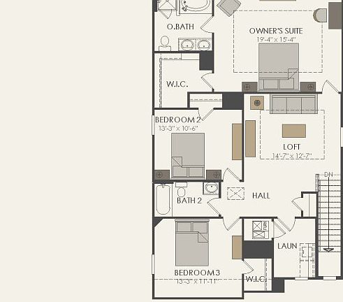 Second Floor 4 br 3 ba