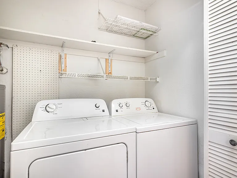 Washer & dryer included.