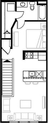 Floor plan Studio Grand Overlook