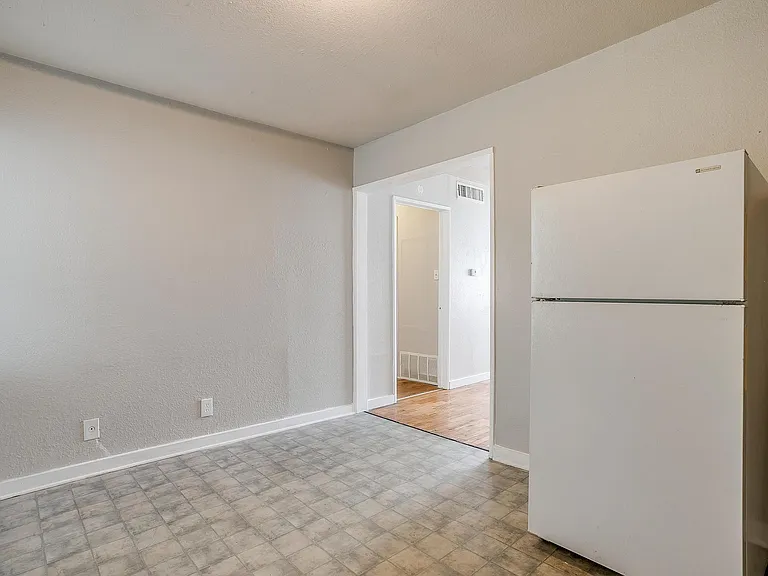 Kitchen into living room