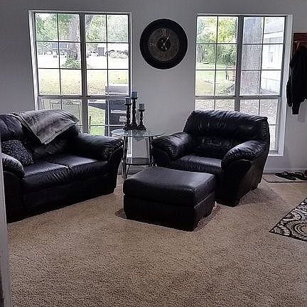 Family room facing back yard