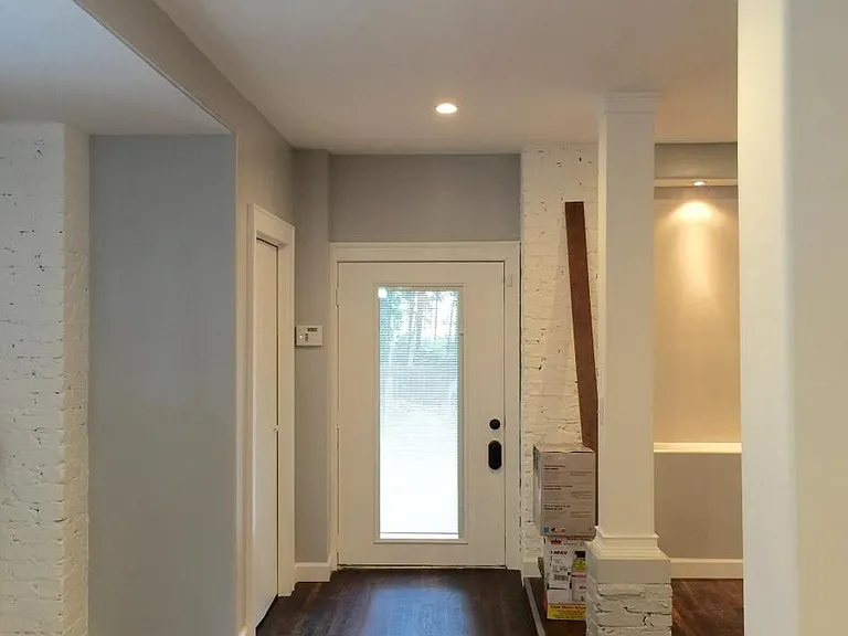 Entryway with coat closet on the left