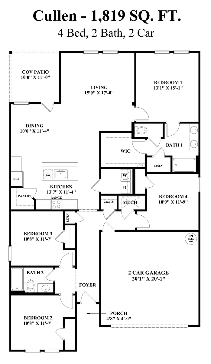 Cullen - Floorplan Cullen - Floorplan - 3230 Thackeray Dr #101