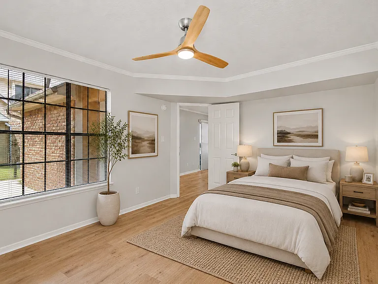 Spacious primary suite with private ensuite bath