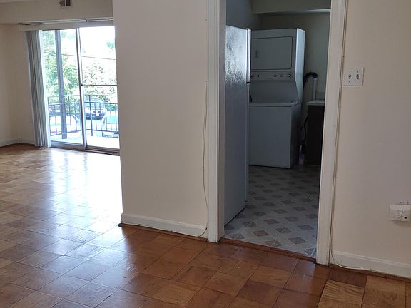 View from dining area of kitchen and living room
