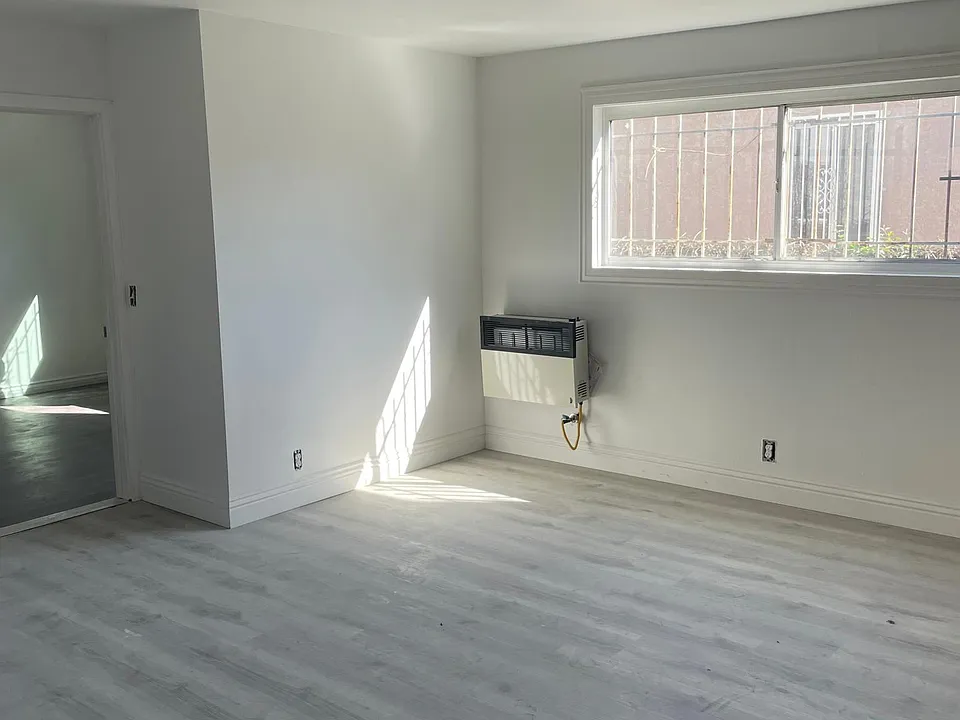 living room that leads to the bedroom.