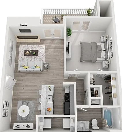 One Bedroom, 712 sqft, Full-Size Washer/Dryer, Patio/Balcony, Fireplace, Walk-in Closet, Additional Storage One Bedroom, 712 sqft, Full-Size Washer/Dryer, Patio/Balcony, Fireplace, Walk-in Closet, Additional Storage