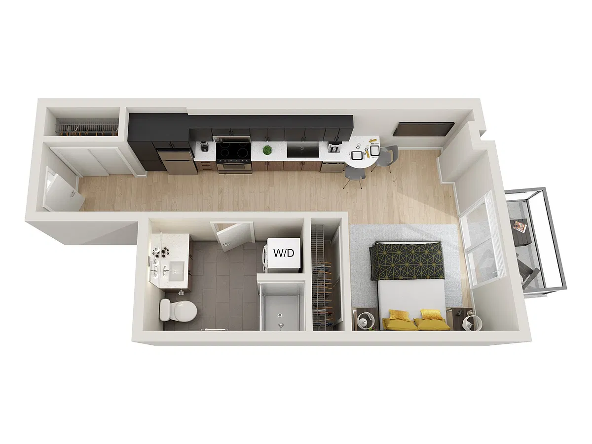 Floor plan Studio F