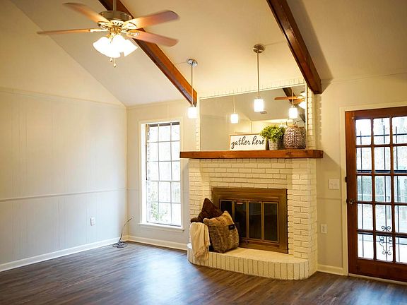 Wood burning fireplace