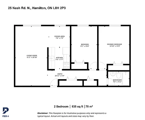 Floor plan 2 Bedroom