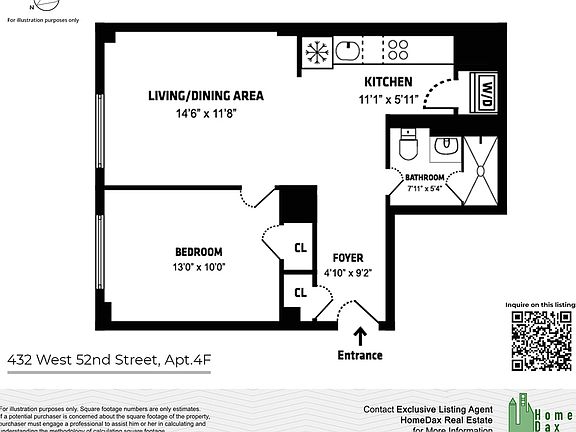 2nd image of 432 W 52nd St APT 4F