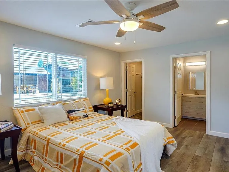 Master suite with own bathroom and entrance