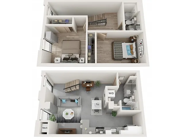 Floor plan U - Walk Up Loft