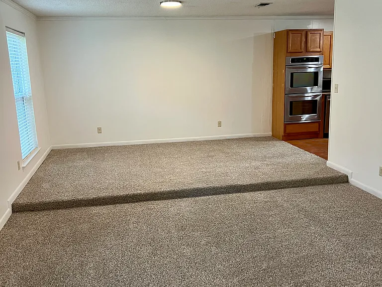 Front living room and dining room