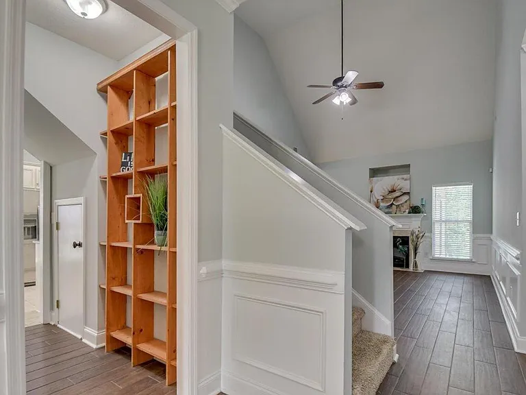book case by the hallway