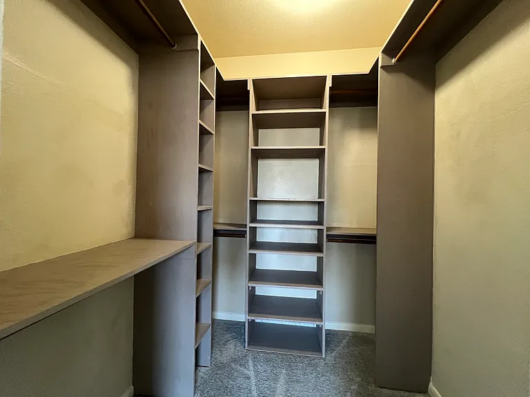 Walk-in closet in primary bedroom