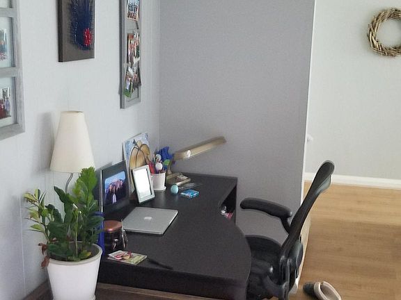 The living room allows for a home office /desk area with spacious adjacent closet