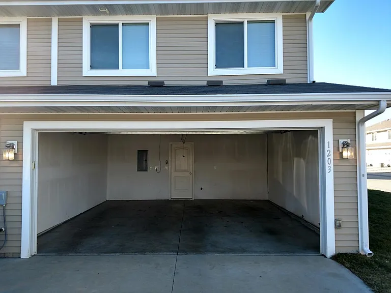 Two-car garage.