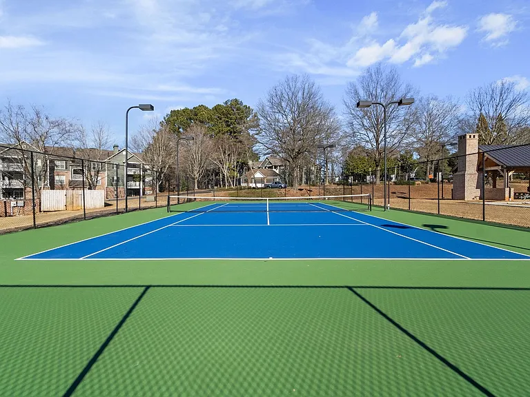 Play a quick game on our tennis and pickleball court