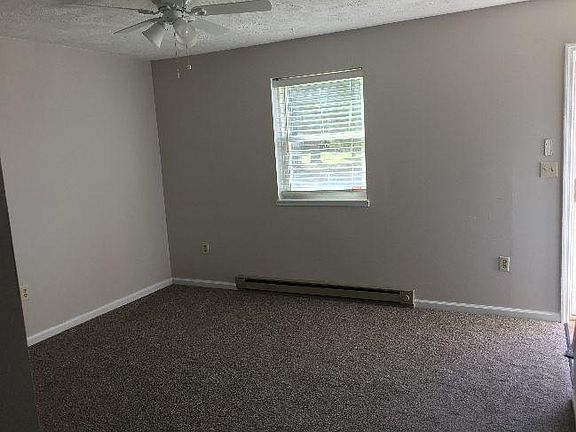 Front room with ceiling fan