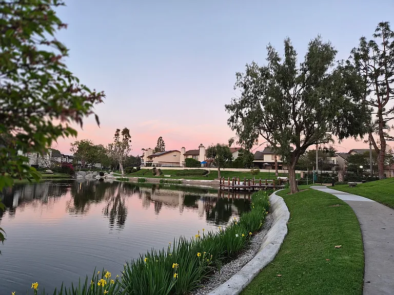 walking path around lake