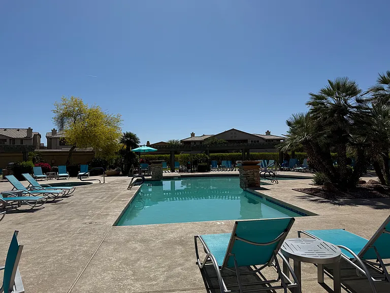 One of two community pools.