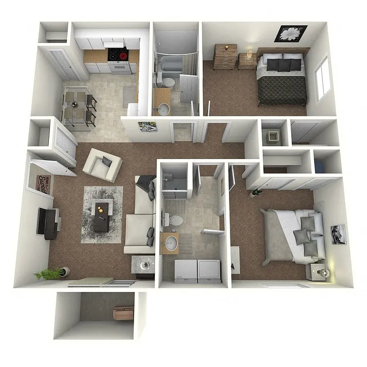 Floor plan Hunter Star - 2 Bed 2 Bath