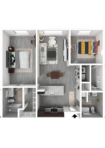 Floor plan 2 Bedroom A