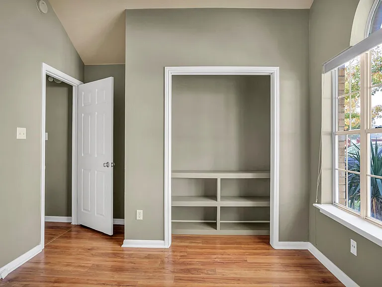 Study room. Home Office. Pre-built Shelves. Large custom window with lots of natural lights for working and reading.