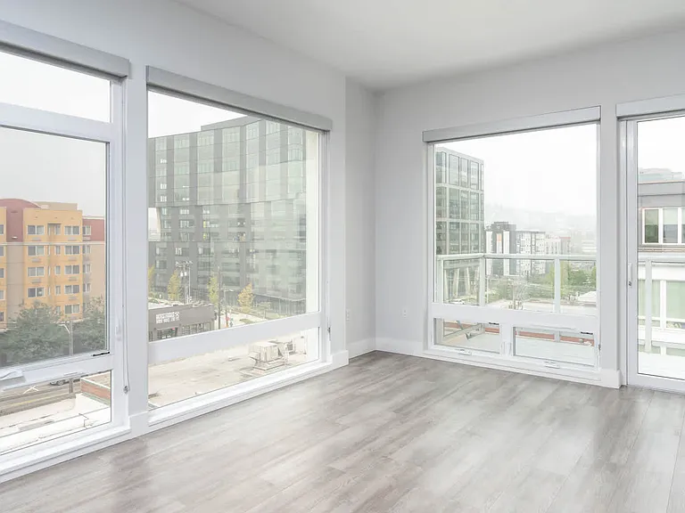 Living Room with Hard Surface Flooring and Balcony