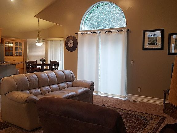Cozy family room with gas fi