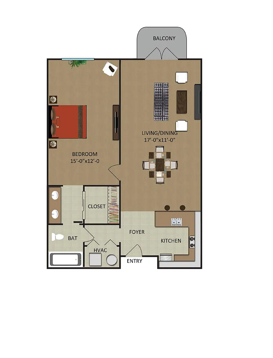 Floor plan Palm Tower 1/1